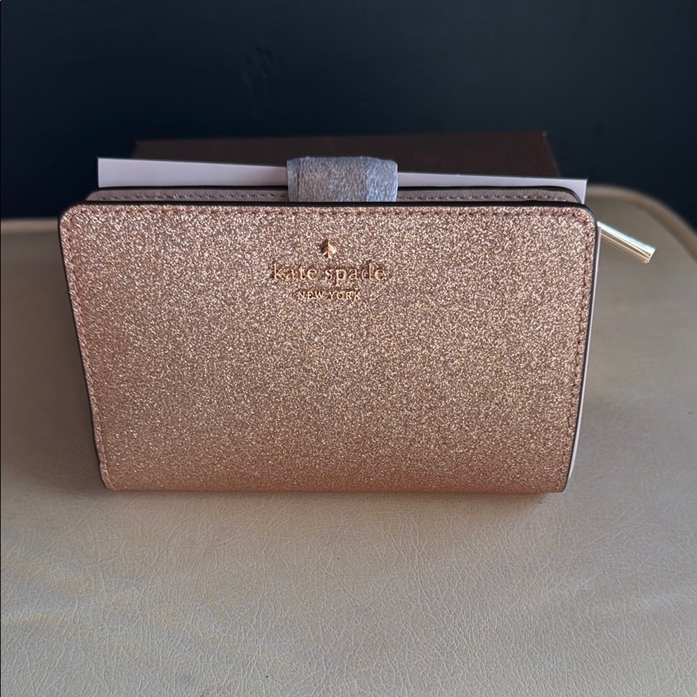 Kate Spade Sparkling Gold Wallet - Picture 2 of 13